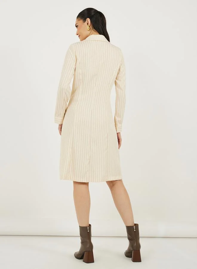 Styli Striped Blazer Dress