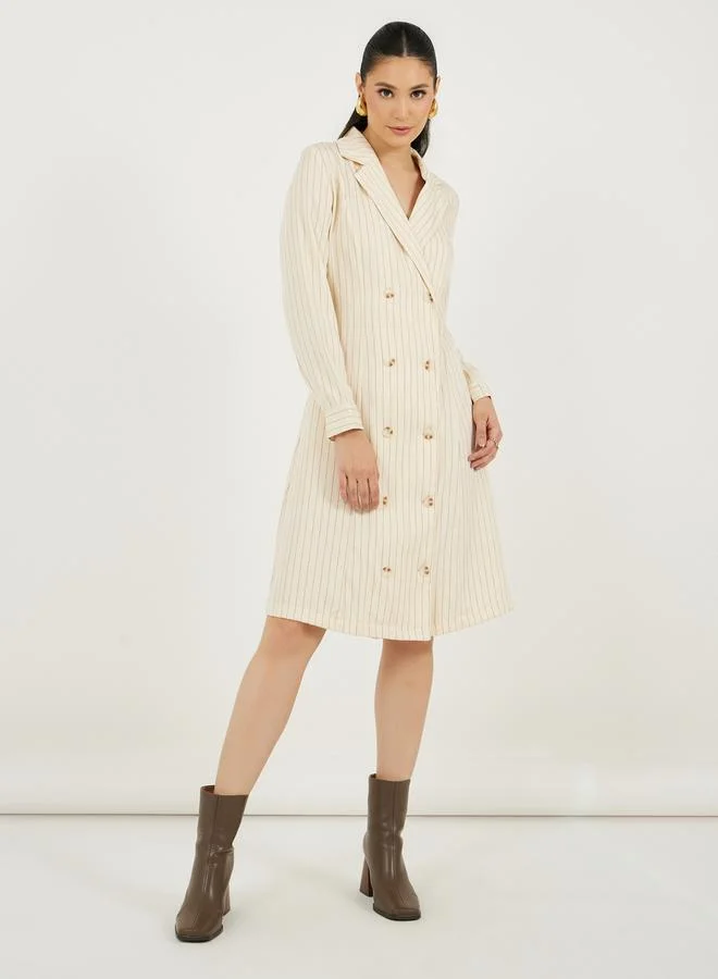 Styli Striped Blazer Dress