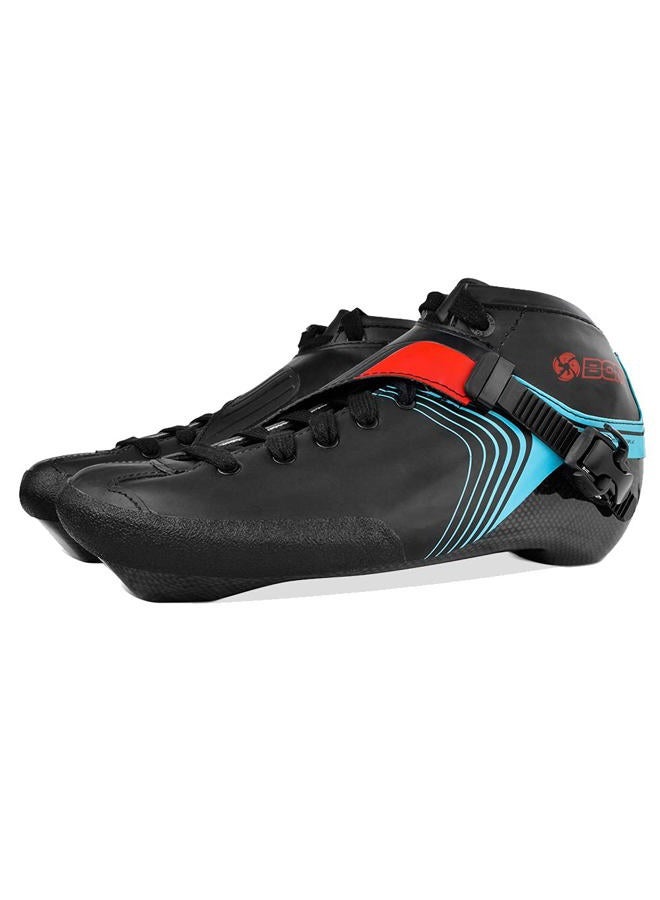 Bont زلاجات - زلاجات سبيد إنلاين للتسابق - أحذية زلاجات GT4 + إطار 6061 + عجلات Elemental + محامل ABEC5 (أسود/أزرق، 3.5 (100mm)) - Image 5