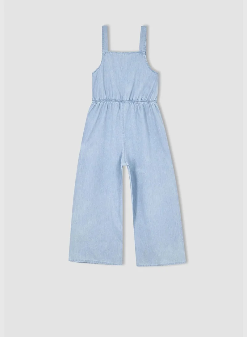 ديفاكتو Regular Fit Wide Leg Denim Jumpsuit