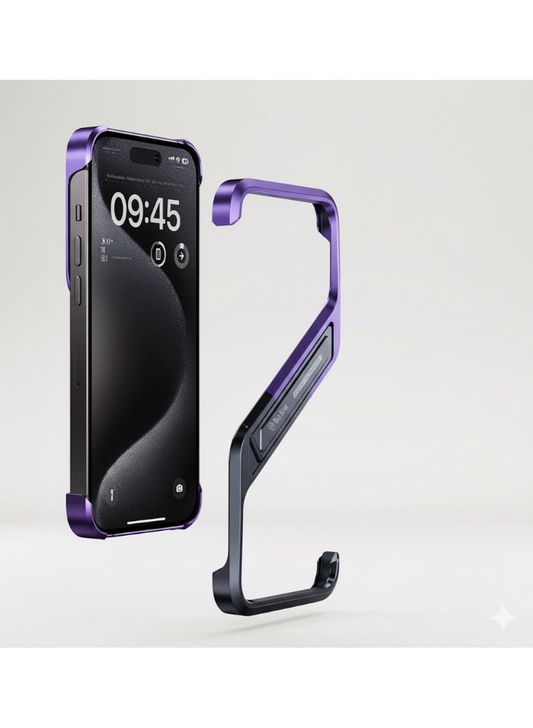 جراب آيفون 15 برو ماكس فاخر مع حامل - Image 1