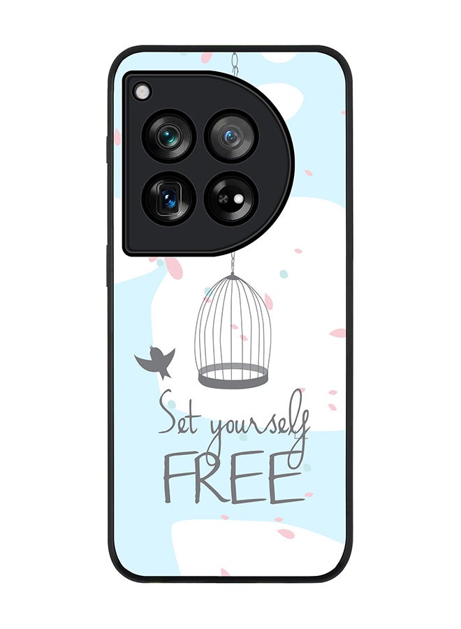 Stylizedd Rugged Black Edge Case for OnePlus 12, Slim fit Soft Case Flexible Rubber Edges Anti Drop TPU Gel Thin Cover -  Set Yourself Free - Image 1