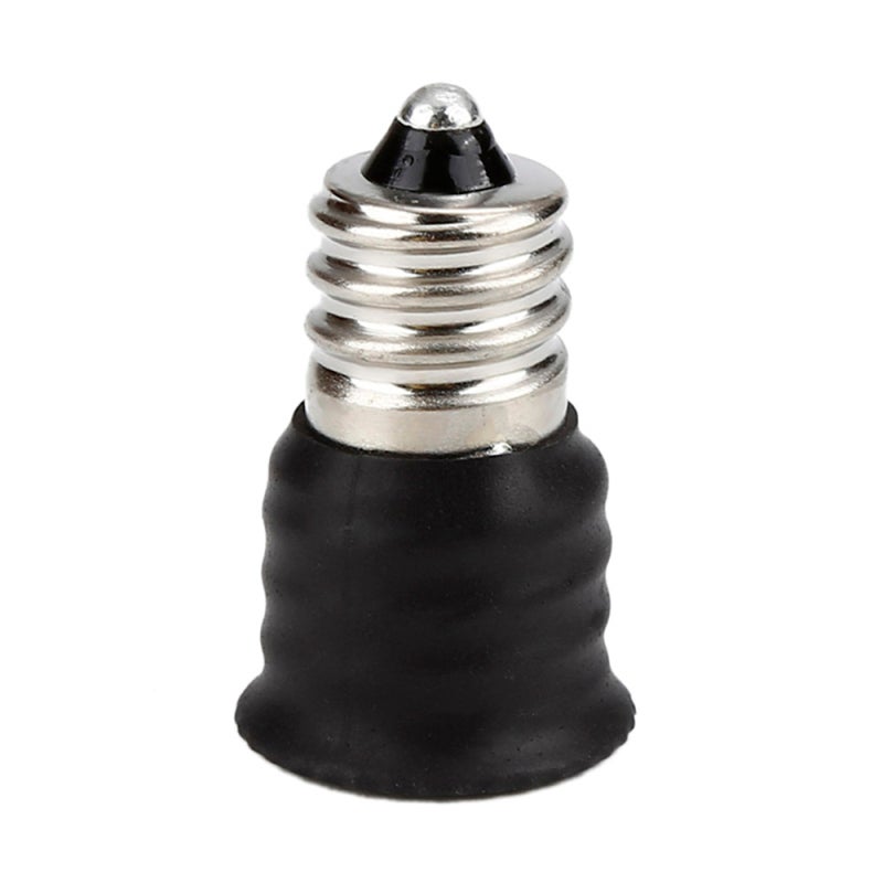 E12 To E14 Socket Lamp Adapter - Black Nickel Plated Copper Base Lamp Converter for All Voltage Light Holder Use - Image 1