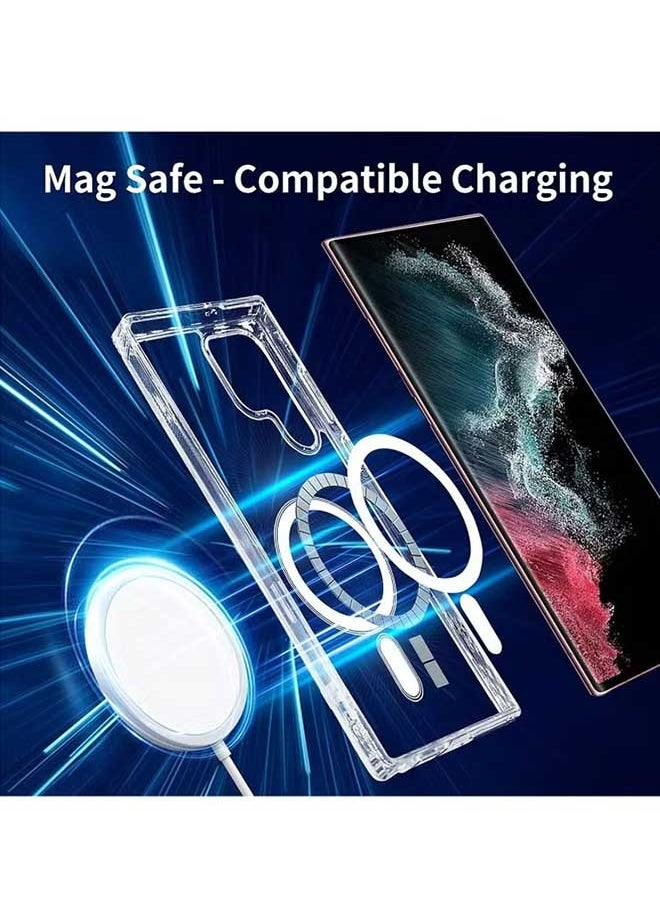Ocean Samsung Galaxy S23 Ultra Case Cover Clear, N52 Stronger Magnets, With Support Magsafe Charger Charging Thin Shockproof And Transparent Non-Yellow, Cover For Samsung Galaxy S23 Ultra Case  - Image 4