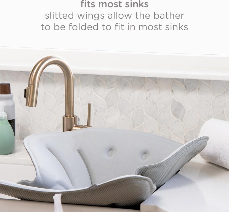 Ubbi Stingray Sink Bather for Baby, Soft Baby Bath Cushion, Newborn Must Have - Image 4