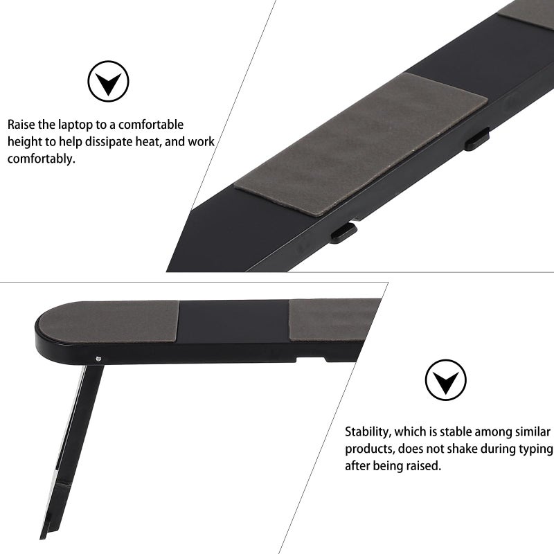 Adjustable Height Portable Foldable Laptop Stand with Non Skid Feet for Travel Office Desk Use - Image 5