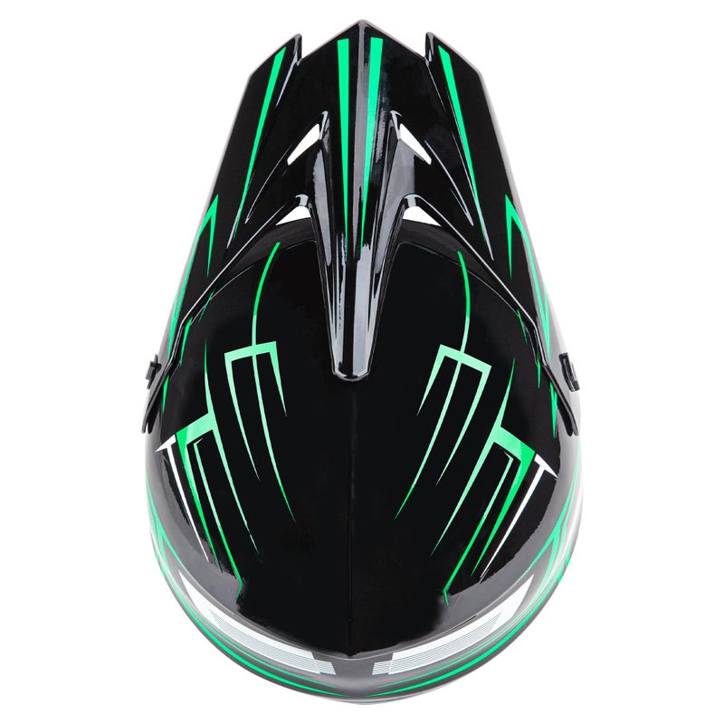 CARTMAN Adult Dirt Bike Helmet, DOT Approved Full Face Motorcycle Helmet, Matte Black and Green for Motocross, ATV, Offroad, Dirtbike Adult-Small - Image 4