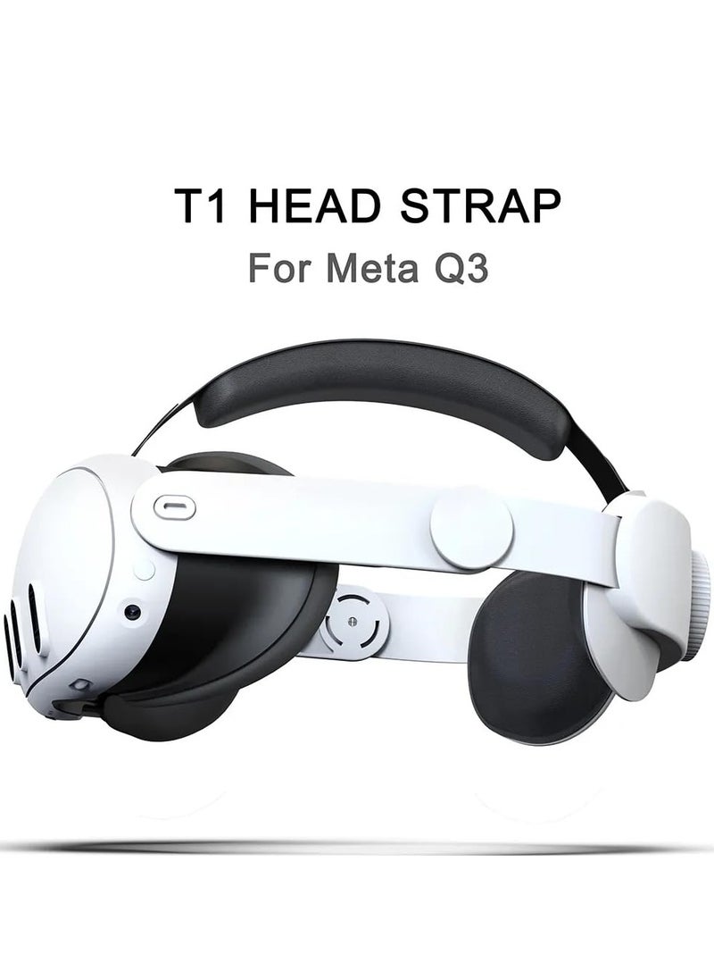 DEVASO T1 Elite Head Strap Compatible Meta Quest 3/3S,Oculus, Replacement for Enhanced Comfort, Ergonomic Adjustable Durable Headstrap VR Accessories for Meta Oculus Quest 3 (White)  - Image 5