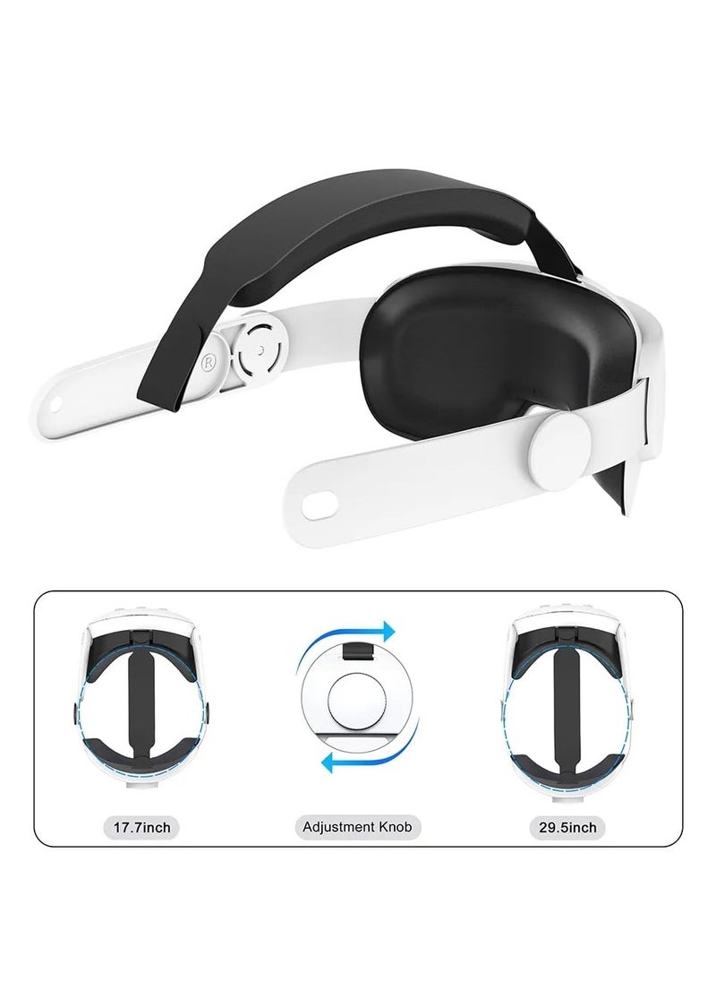 DEVASO T1 Elite Head Strap Compatible Meta Quest 3/3S,Oculus, Replacement for Enhanced Comfort, Ergonomic Adjustable Durable Headstrap VR Accessories for Meta Oculus Quest 3 (White)  - Image 3