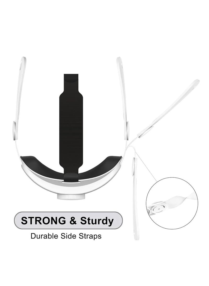 DEVASO T1 Elite Head Strap Compatible Meta Quest 3/3S,Oculus, Replacement for Enhanced Comfort, Ergonomic Adjustable Durable Headstrap VR Accessories for Meta Oculus Quest 3 (White)  - Image 4