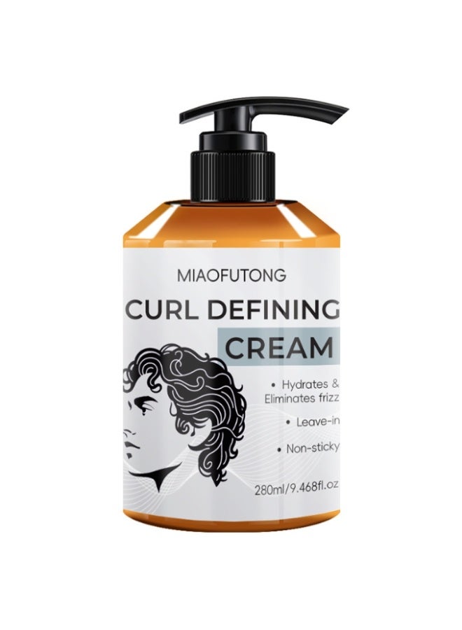 ميا أوف تونغ كريم تجعيد الشعر 280 مل، ثبات يدوم طويلاً، لا يتقشر، لامع، مغذي ومرطب، كريم لتحديد تجعيدات الشعر، مناسب لجميع أنواع الشعر (التجعيدات، اللفائف، والتموجات). - Image 4
