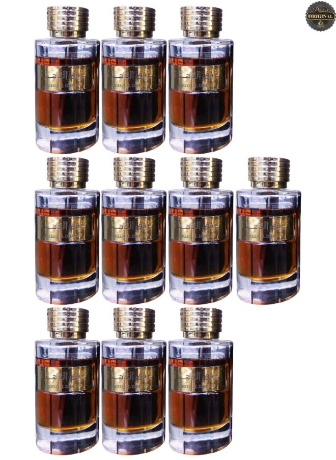 Al Wataniah - 10 Pieces Bareeq Al Dhahab Perfume 100ML - Image 1