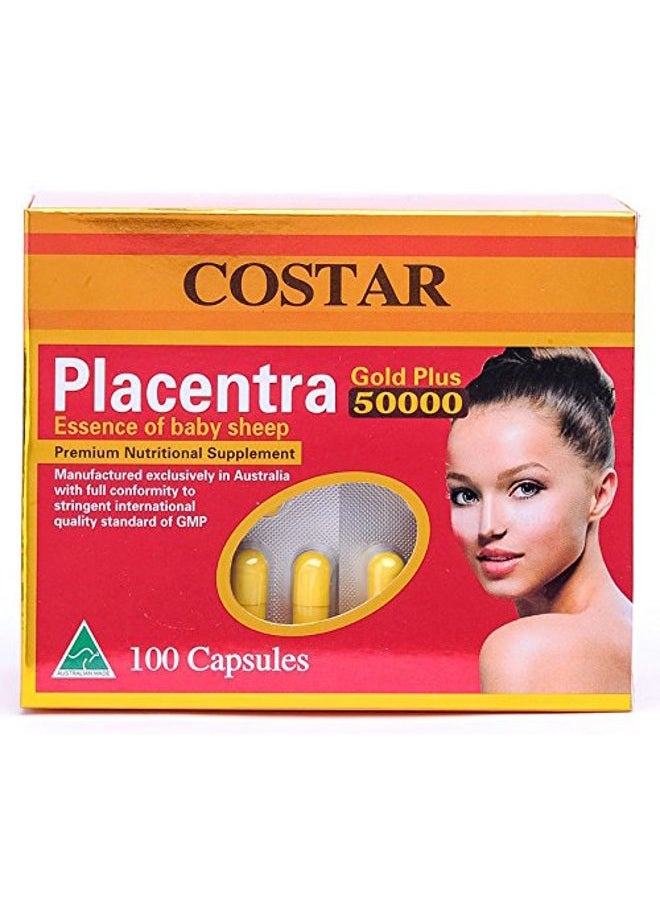 Costar Sheep Placenta Extract High Strengh Gold Plus 50000mg Baby Sheep Essence 100 Capsules Australian Made - Image 1
