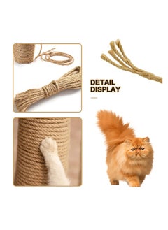 KASTWAVE 50 Ft Natural Sisal Rope for Cat Tower and Tree, Cat Scratching Post Replacement Heavy Duty Rope Heavy Duty Jute Twine Home Decoration for Scratching Pad, DIY Projects, Home Decoration (1/4")  - Image 2