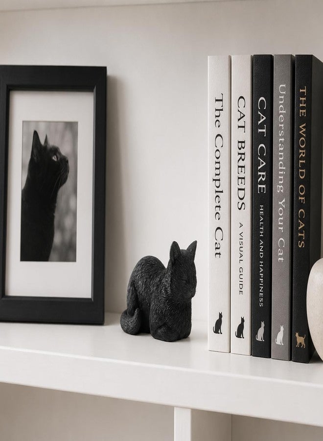 JFSM INC. 3.5" Black Cat Sleeping Figurine - Gifts for Cat Lovers, Holiday Stocking Stuffer, Cat Lover Gifts, Cat Decor for Cat Lovers, Pet Bereavement and Home Office Decor - Image 5