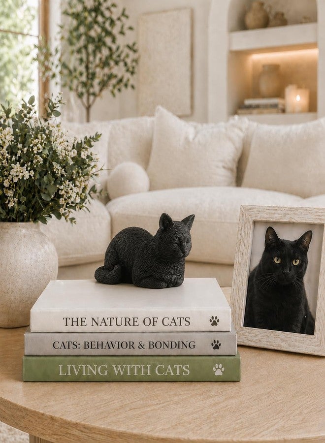 JFSM INC. 3.5" Black Cat Sleeping Figurine - Gifts for Cat Lovers, Holiday Stocking Stuffer, Cat Lover Gifts, Cat Decor for Cat Lovers, Pet Bereavement and Home Office Decor - Image 3