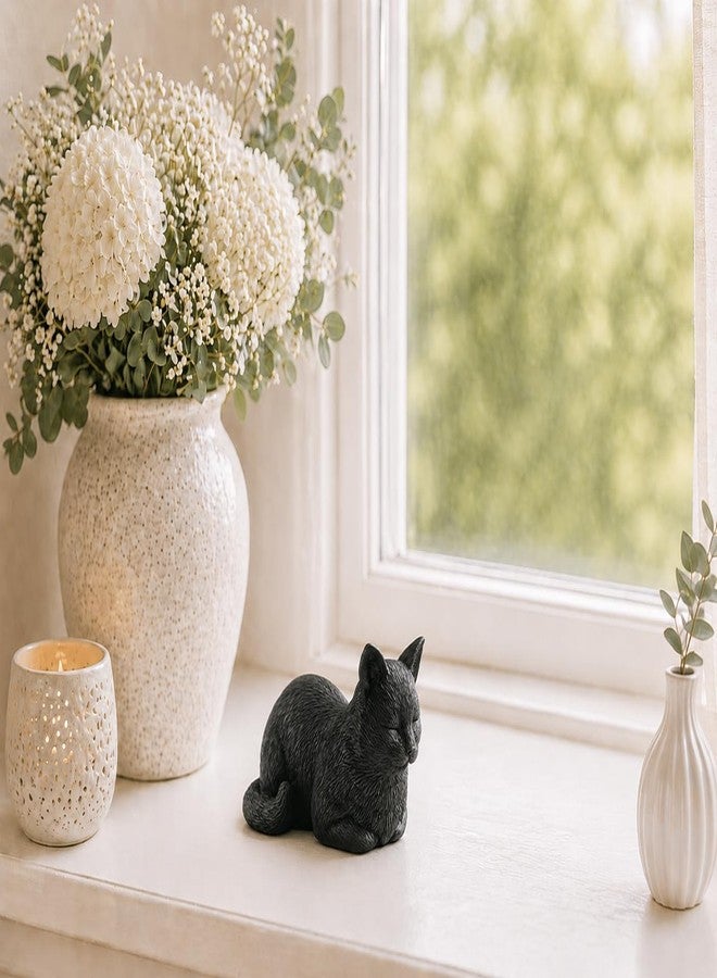 JFSM INC. 3.5" Black Cat Sleeping Figurine - Gifts for Cat Lovers, Holiday Stocking Stuffer, Cat Lover Gifts, Cat Decor for Cat Lovers, Pet Bereavement and Home Office Decor - Image 2