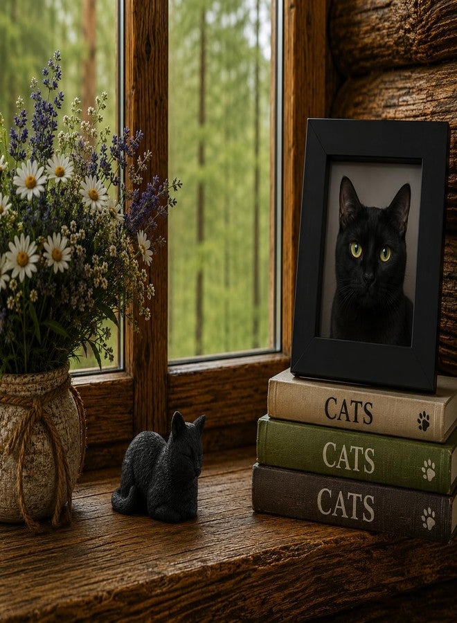 JFSM INC. 3.5" Black Cat Sleeping Figurine - Gifts for Cat Lovers, Holiday Stocking Stuffer, Cat Lover Gifts, Cat Decor for Cat Lovers, Pet Bereavement and Home Office Decor - Image 4