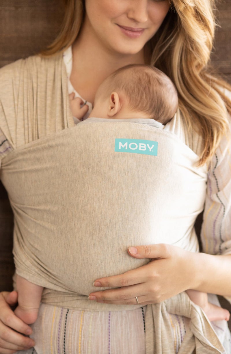 Moby Baby Wrap Carrier Evolution by Petunia Pickle Bottom for Newborns to Toddlers (8-33lbs), Infant Sling Carrier, Hands Free Design, Adjustable for All Body Types (Almond) - Image 2