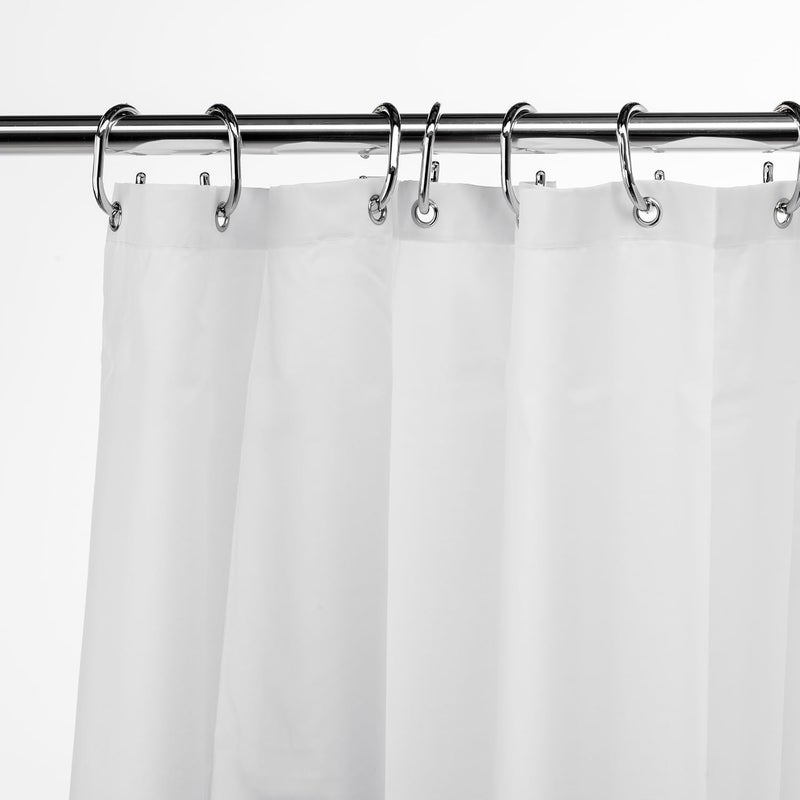 Croydex GP85115 Professional Plain White Water-Resistant Textile Shower Curtain 1800 X 2000mm - Image 2