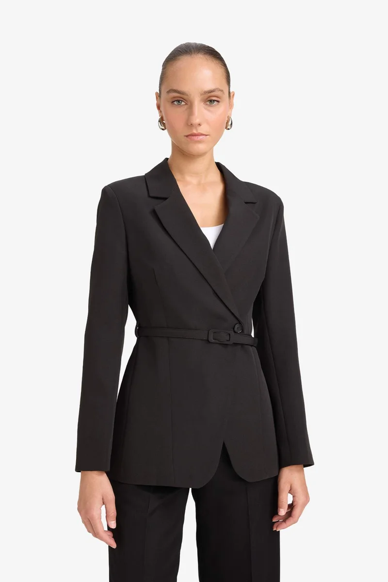ديفاكتو Regular Fit Jacket Collar Blazer