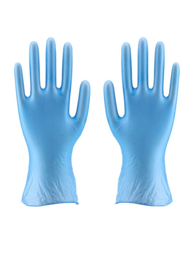 NIBEMINENT 100-Piece Disposable Nitrile Gloves Blue 22 x 12 6.8centimeter  - Image 1