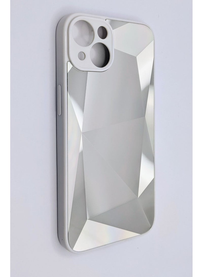 HEXABEX حافظة آيفون 13، حافظة حماية لهاتف آيفون 13 باللون الفضي - Image 1