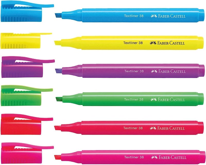 Faber-Castell Textliner 38 Highlighter Set of 6, Multicolor - Image 4