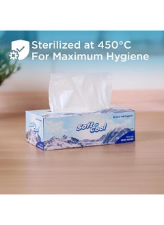 Soft n Cool مناديل وجه ناعمة وباردة شديدة الامتصاص معقمة ناعمة وقوية 150 ورقة 5 علبة + 1 علبة هدية  - Image 5