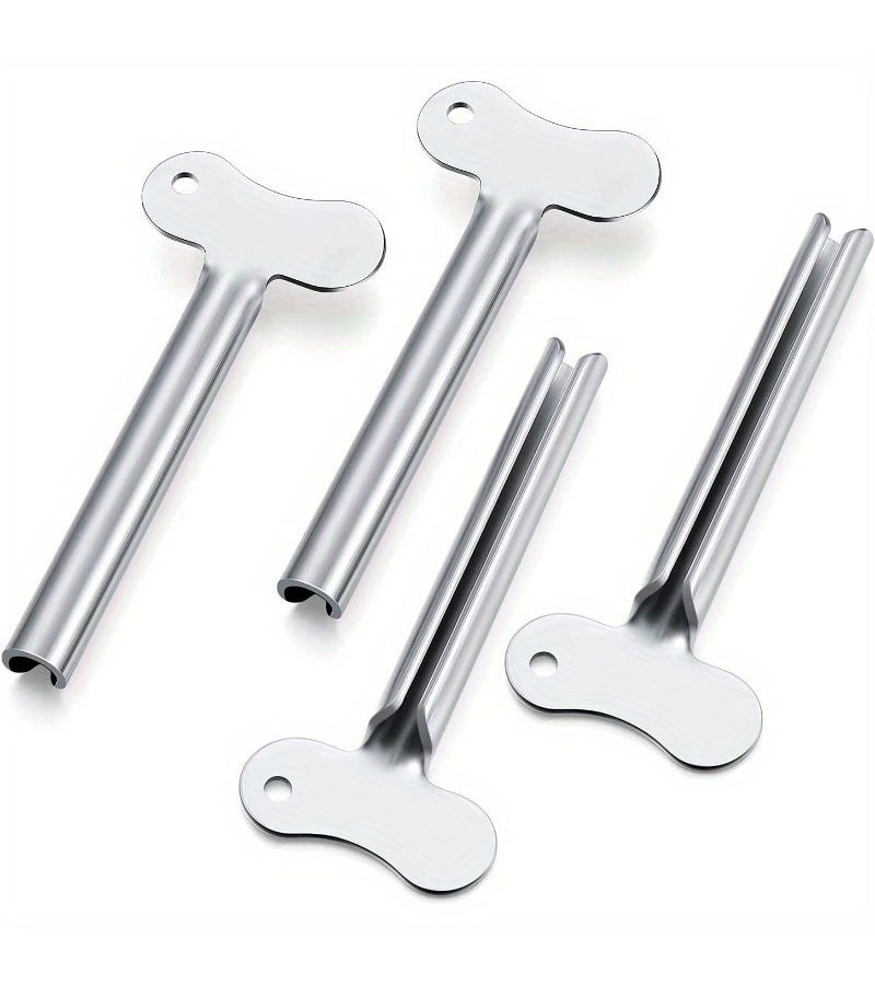 Toothpaste Squeezer 4pcs Metal Tube Squeezer Roller For Paint Cosmetics Hair Dye - Image 2