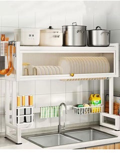 GoldenLike Over The Sink Dish Drying Rack 85CM Dish Rack for Kitchen Counter Large Capacity Dish Rack with Utensil Holder Stainless Steel Dish Drainer Dish Drying Stand Kitchen Organizers Storage Rack  - Image 2