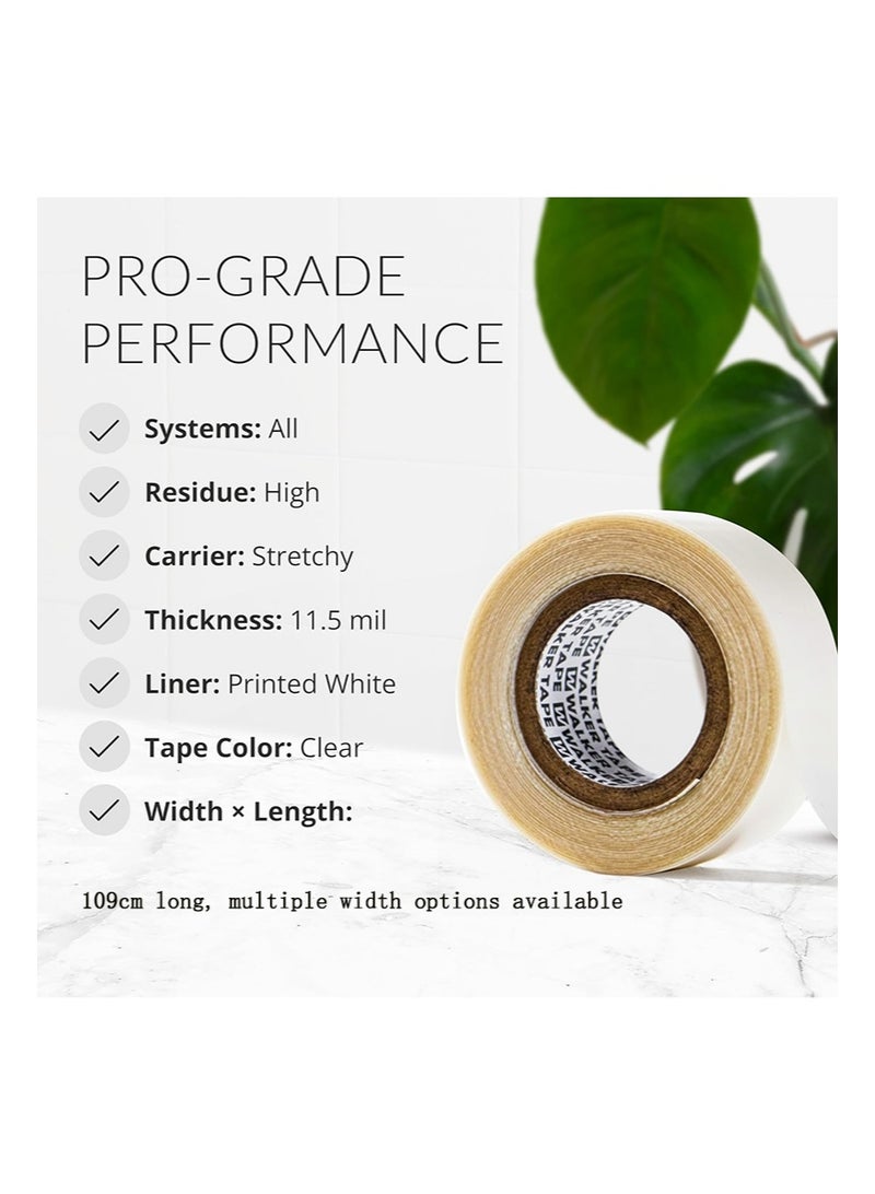 Walker Tape No-Shine Hair System Tape Roll Width 0.8cm * Length 10.9m/12 Yards，Hypoallergenic Double Sided Wig Tape for Lace Systems，Toupees, and Tape in Hair Extensions Human Hair，Maximum Wear Invisible Bonding Tape - Image 3