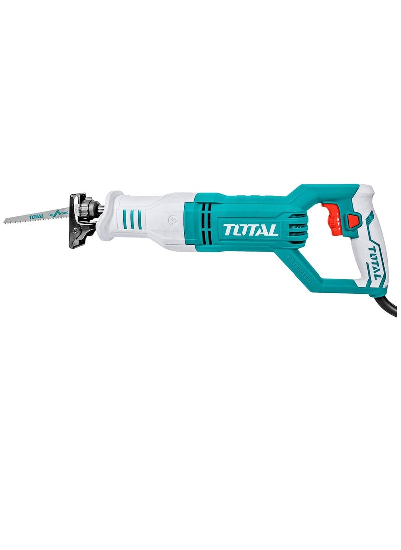 توتال - Total المنشار الترددي 750 وات (TS100806) - منشار كهربائي سلكي قوي لقطع الخشب والمعادن والألومنيوم مع التحكم في السرعة المتغيرة، وتغيير شفرة SDS، ويتضمن شفرة منشار معدنية واحدة، وشفرة منشار خشب واحدة، وفرش كربون إضافية - Image 1