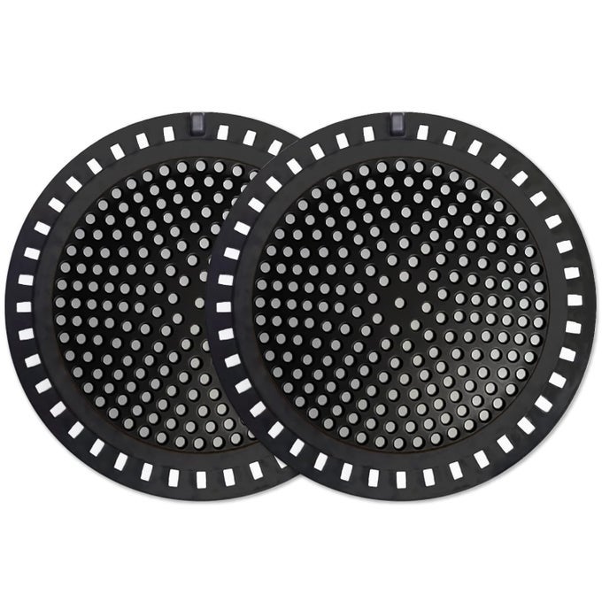 2PCS SHOWER HAIR DRAIN CATCHERSTRAINERCOVERFILTERTRAP BATHTUB DRAIN STRAINER HAIR CATCHER HAIR STOPPER FOR BATHROOM SINKFLOOR DRAIN STAINLESS STEEL AND SILICONE DRAIN PROTECTOR BLACK