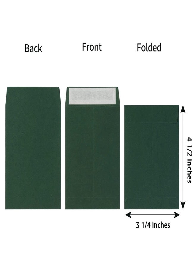 Topeen 100 Pack Seed Envelopes Self-Adhesive Small Coin Envelopes Seed Storage Packets for Garden, Office or Wedding Gift (Dark Green, 3 1/4 ×4 1/2 inches) - Image 2