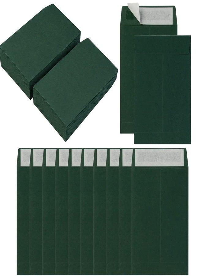 Topeen 100 Pack Seed Envelopes Self-Adhesive Small Coin Envelopes Seed Storage Packets for Garden, Office or Wedding Gift (Dark Green, 3 1/4 ×4 1/2 inches) - Image 1