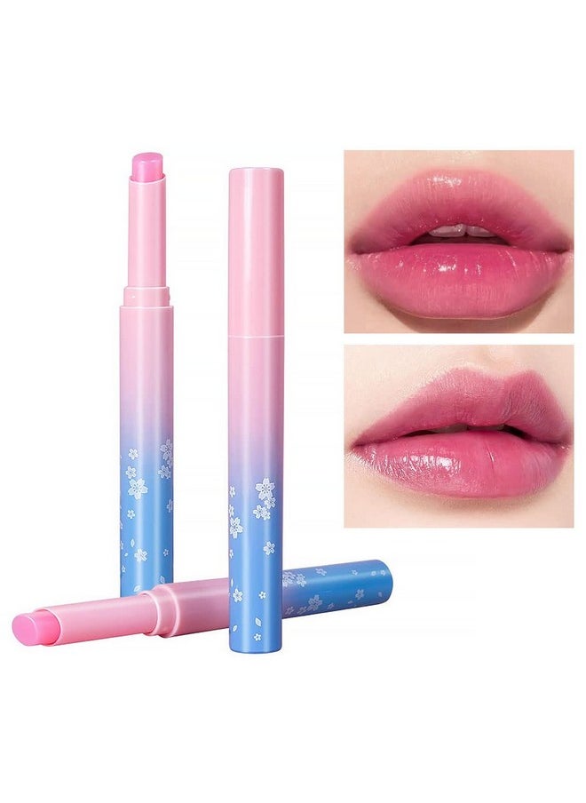 BINGBRUSH BINGBRUSH 2Pcs Color Changing Lipstick, Pink PH Mood Long Lasting Labiales Lip Care Moisturizer Lip Balm Korean Magic Lip Gloss Lip Tinted Stain Makeup Lipstick Set for Women  - Image 1