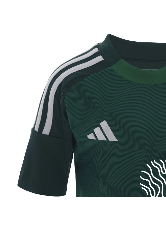 adidas تيشيرت أديداس الأهلي الخارجي للأطفال - أخضر
