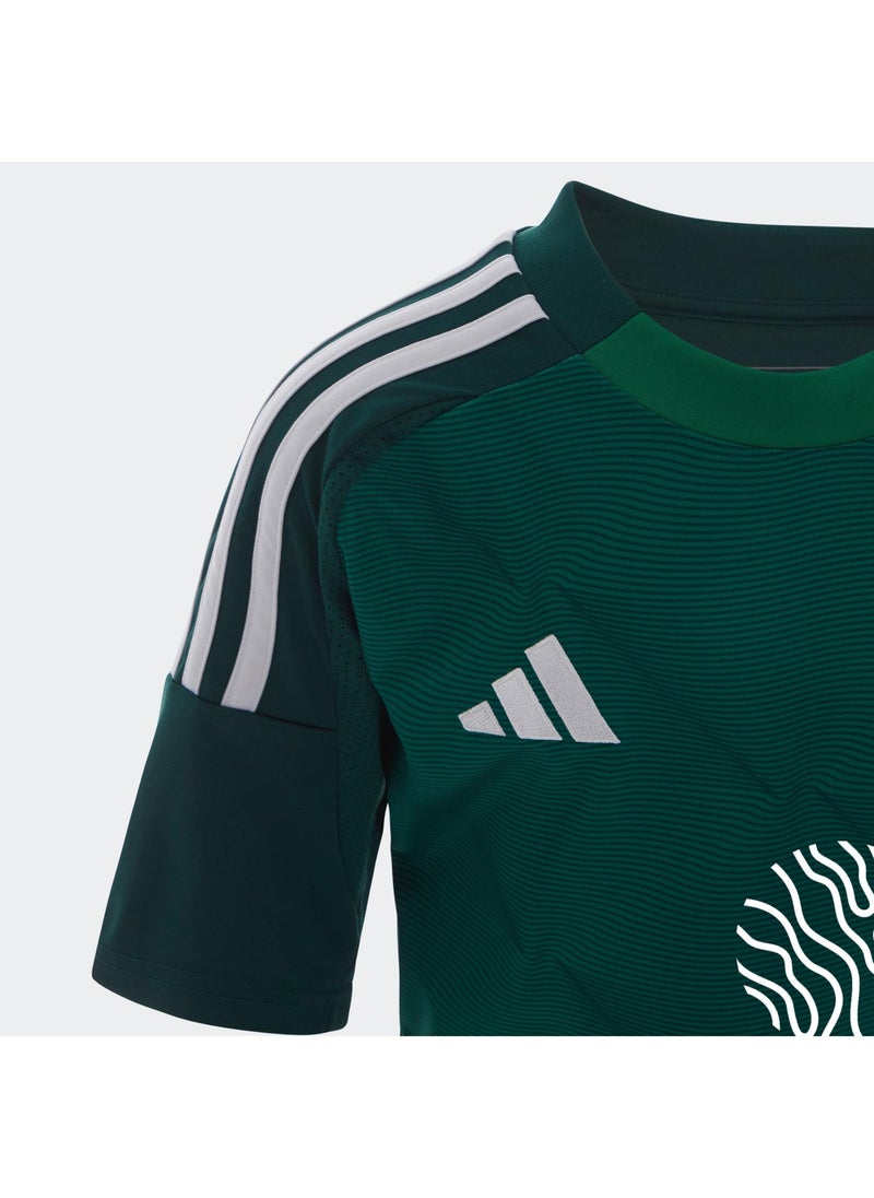 adidas تيشيرت أديداس الأهلي الخارجي للأطفال - أخضر - Image 5