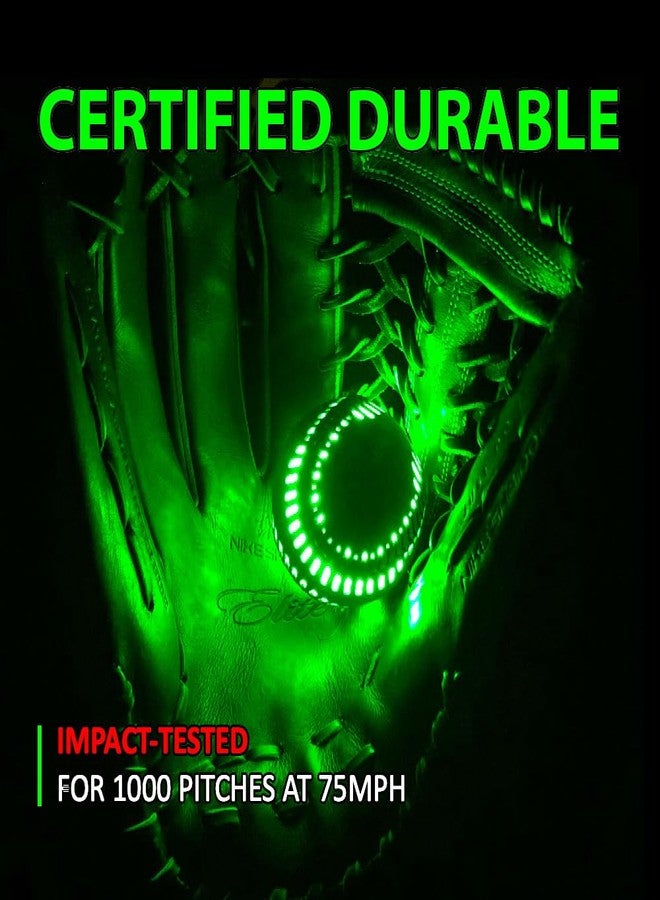 SPARK CATCH Light Up Baseball, Glow in The Dark Baseball, Sports Gear Accessories Gifts for Boys 8 9 10 11 12 13 14 15 Years Old, Kids Teens All Ages Gift Ideas (Impact-Activated version) (Neon Green) - Image 4