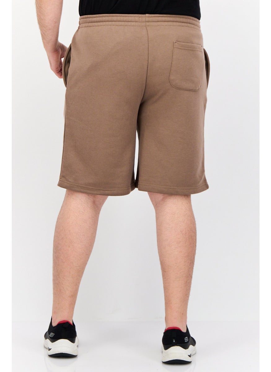 Core Elements Men Brand Logo Basic Short, Brown  - Image 3