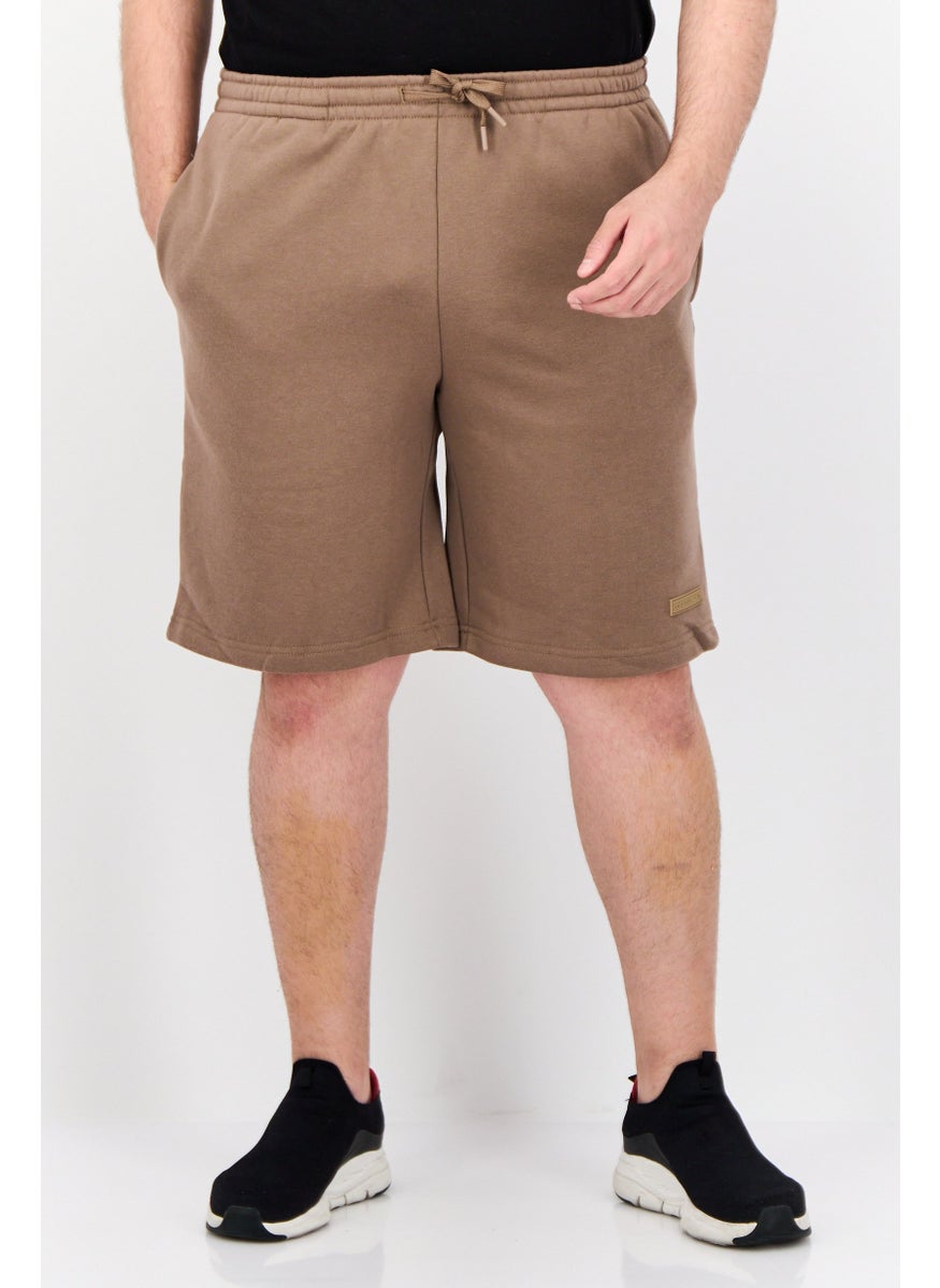 Core Elements Men Brand Logo Basic Short, Brown  - Image 1