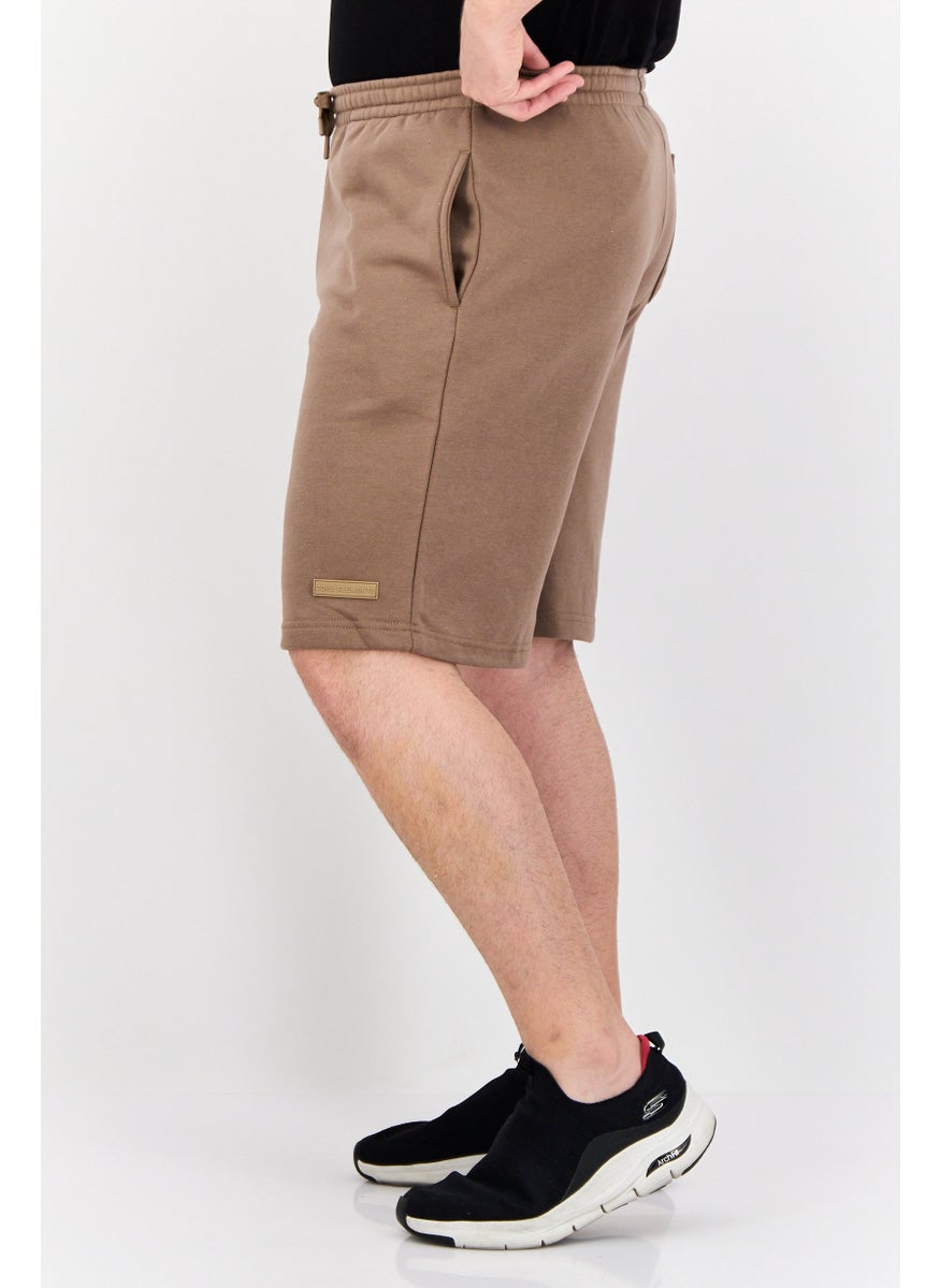 Core Elements Men Brand Logo Basic Short, Brown  - Image 4