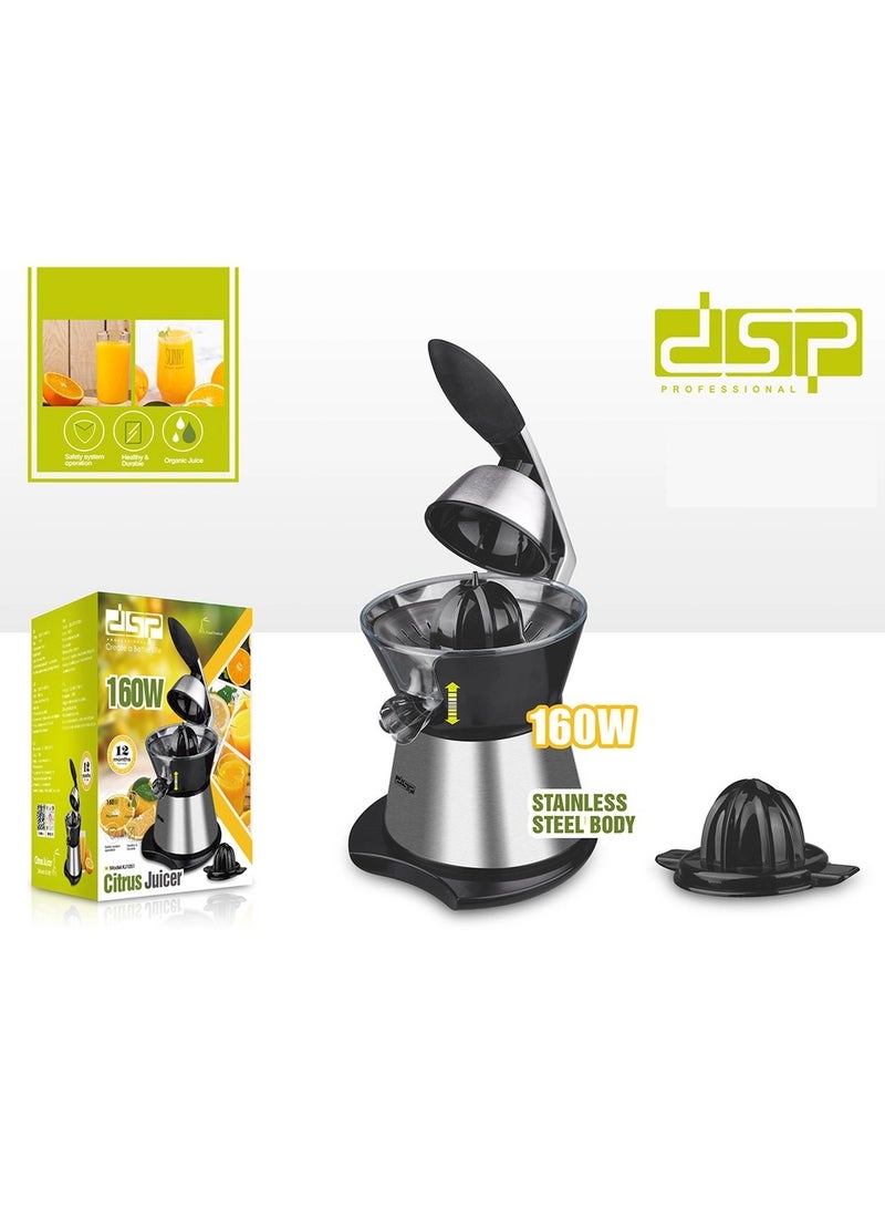 DSB DSP 160W Electric Orange Juicer Stainless Steel Handy Handle No Capacity Adjustable Plastic Filter Stainless Steel Nozzle with Leak-proof Function Detachable Parts for Easy Operation and Cleaning - Image 1