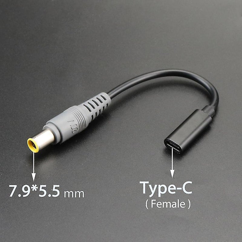 كابل موصل محول شاحن قوة PD من أنبوب أنثى USB 3.1 Type C إلى أنبوب ذكر بحجم 7.9*5.0 و4.0*1.35 و5.5*2.5 و2.1 و4.8*1.7 مم لجهاز Le
الحجم: 7.9*5.5 مم - Image 4