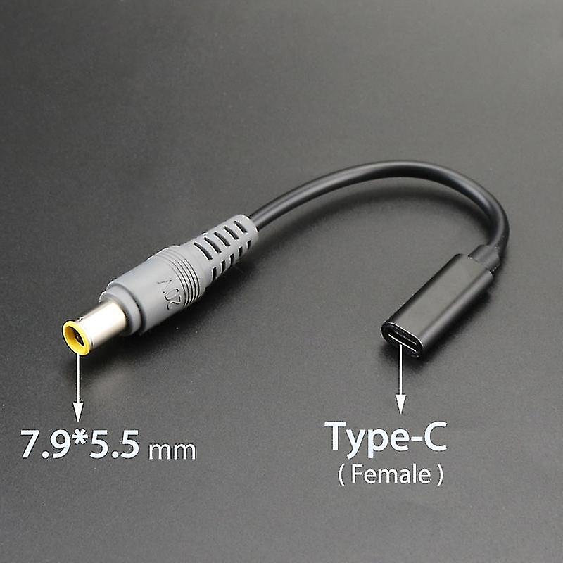 كابل موصل محول شاحن قوة PD من أنبوب أنثى USB 3.1 Type C إلى أنبوب ذكر بحجم 7.9*5.0 و4.0*1.35 و5.5*2.5 و2.1 و4.8*1.7 مم لجهاز Le
الحجم: 7.9*5.5 مم - Image 1