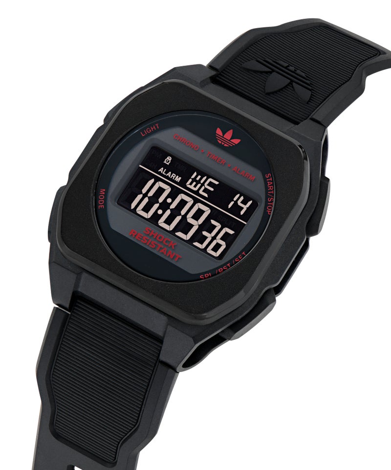 Adidas UNI CITY TECH FOUR DIG DL BLK CS 42 MM QTZ DIG BLK RES SS25 - Image 2