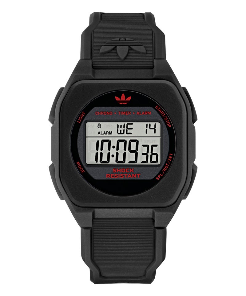 Adidas UNI CITY TECH FOUR DIG DL BLK CS 42 MM QTZ DIG BLK RES SS25 - Image 1