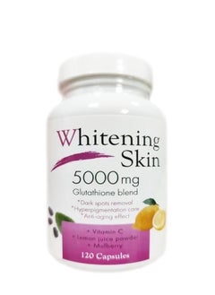 Glutathione Whitening Capsules 120 Capsules 5000mg, Anti Aging and Anti Oxidant Effect, Remove Dark Spots and Brightening The Skin, Vegan, Skin Bleaching
