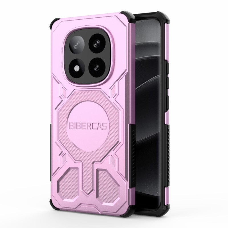 BIBERCAS For Redmi Note 14 Pro+ 5G Real Color Series Magsafe Shockproof Phone Case(Pink) - Image 1